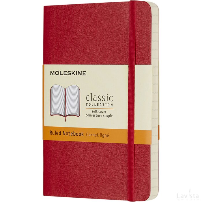 Classic PK soft cover notitieboek - gelinieerd Scarlet Red Scarlet rood