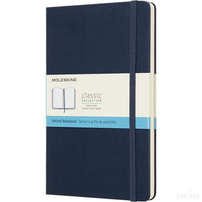 Classic L hard cover notitieboek - gestippeld Sapphire Sapphire blue Saffier blauw