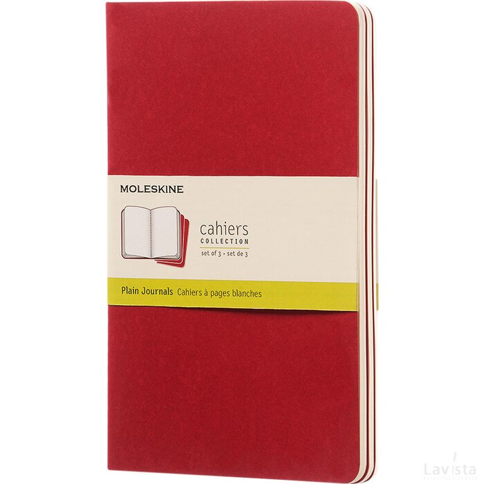 Cahier Journal L - effen Cranberry Red Cranberry rood