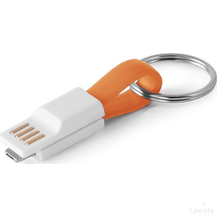 Riemann Usb Kabel Met 2 In 1 Aansluiting Oranje