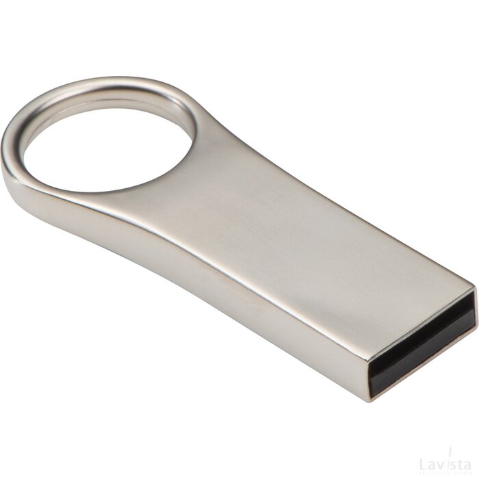 USB-stick van metaal, 8 GB grijs silvergrey zilvergrijs