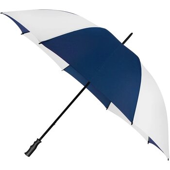 golfparaplu, windproof blauw/wit
