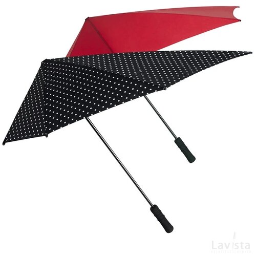 Aërodynamische stormparaplu assorti