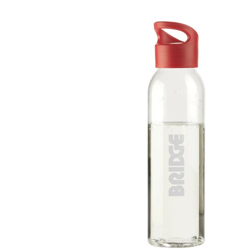 Tritan Kunststof Waterfles Transparant/Rood 650 ml