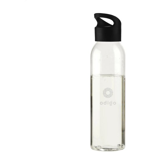 Tritan Kunststof Waterfles Transparant/Zwart 650 ml