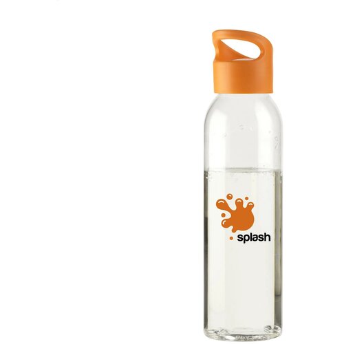 Tritan Kunststof Waterfles Transparant/Oranje 650 ml