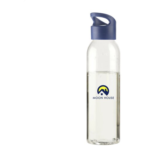 Tritan Kunststof Waterfles Transparant/Blauw 650 ml