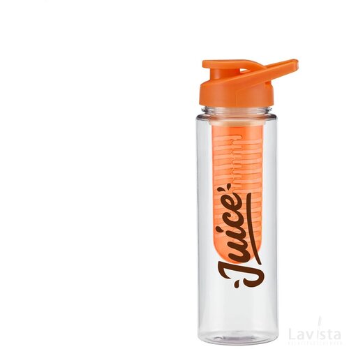 Tritan kunststof waterfles met infuser (700 ml) Oranje