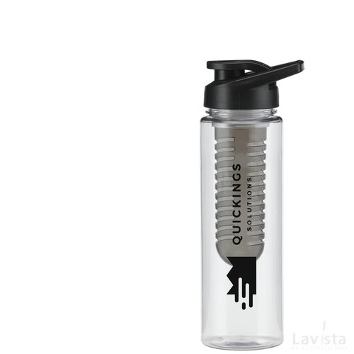 Tritan kunststof waterfles met infuser (700 ml) Zwart