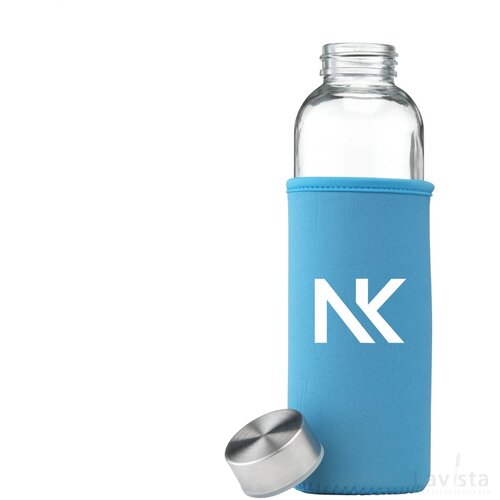 Senga Glass Drinkfles Lichtblauw