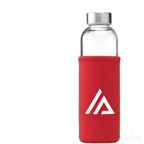 Senga Glass Drinkfles Rood