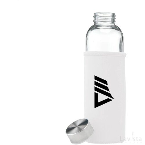 Senga Glass Drinkfles Wit