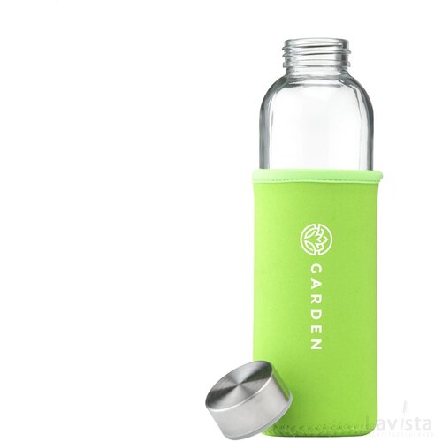 Senga Glass Drinkfles Limegroen