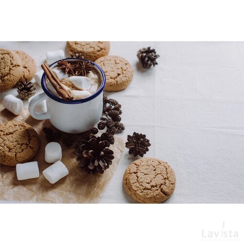 Retro Emaille Mug Mok Wit/Blauw