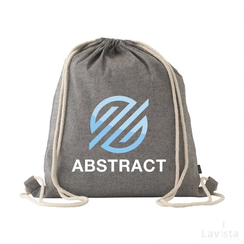 Recycled Cotton Promobag Rugzak Zwart