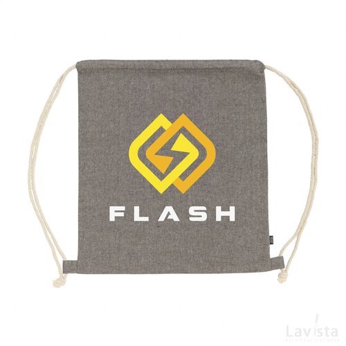 Recycled Cotton Promobag Rugzak Zwart