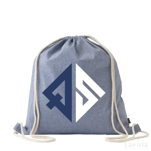 Recycled Cotton Promobag Rugzak Blauw