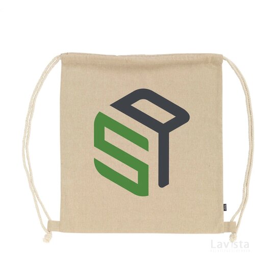Recycled Cotton Promobag Rugzak Beige