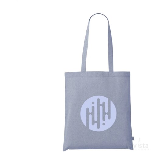 Recycled Cotton Shopper (180 G/M²) Tas Blauw