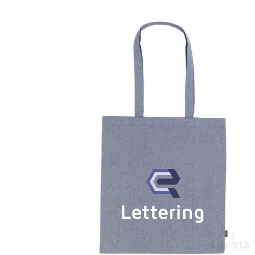 Recycled Cotton Shopper (180 G/M²) Tas Blauw