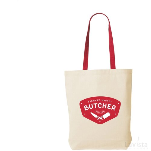 Canvas Shoppy Colour (220 G/M²) Tas Rood