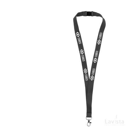Lanyard Safety 2 Cm Rpet Keycord Zwart