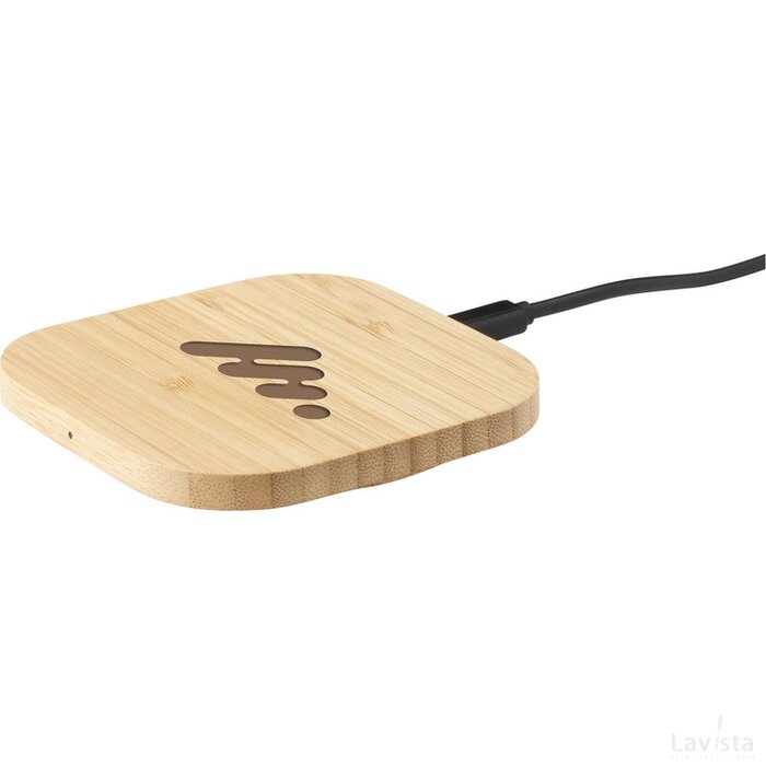 Bamboo 5W Wireless Charger Draadloze Oplader Hout
