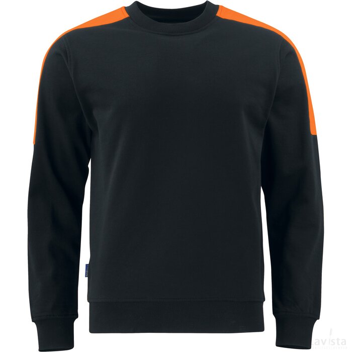 Heren projob 2125 sweatshirt zwart/oranje