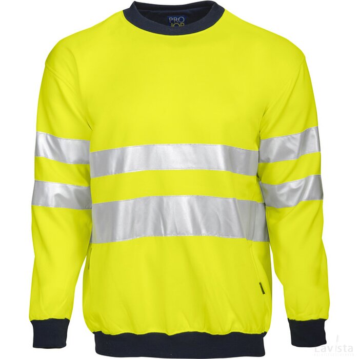 Heren projob 6101 sweatshirt geel/marine