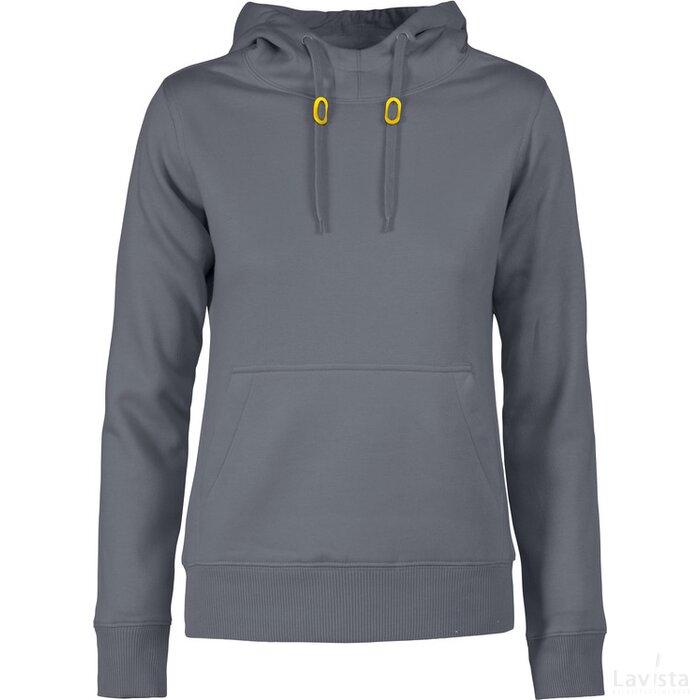 Vrouwen printer fastpitch lady hooded staalgrijs