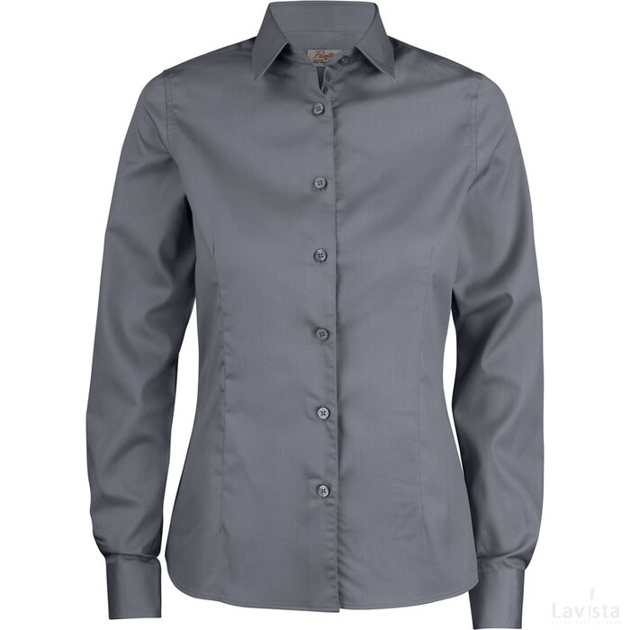 Vrouwen printer point lady shirt staalgrijs
