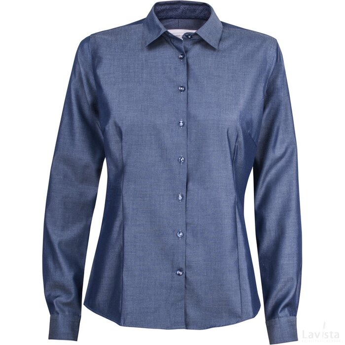 Vrouwen j. harvest & frost red bow 120 woman shirt indigo