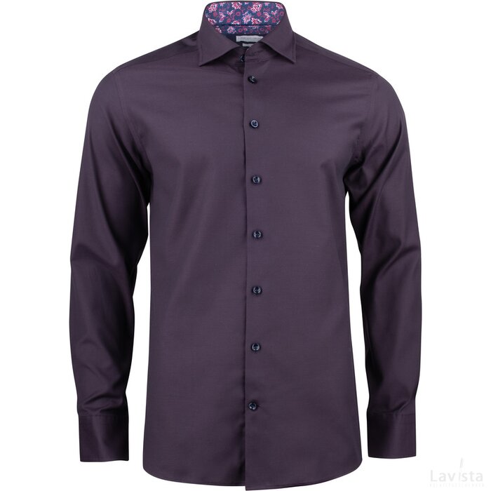 Heren j. harvest & frost purple bow 142 regular shirt paars