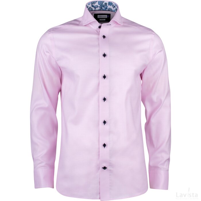 Heren j. harvest & frost purple bow 145 regular shirt roze