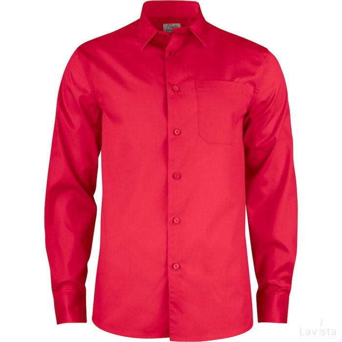 Heren printer point shirt ss rood