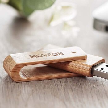 Bamboe usb stick 16gb Bruin