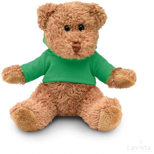 Teddybeer met sweatshirt Johnny groen