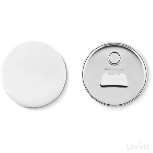 Koelkastmagneet en flesopener Zilver