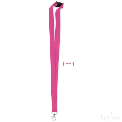 Lanyard, haak en clip. 20 mm Pany fuchsia