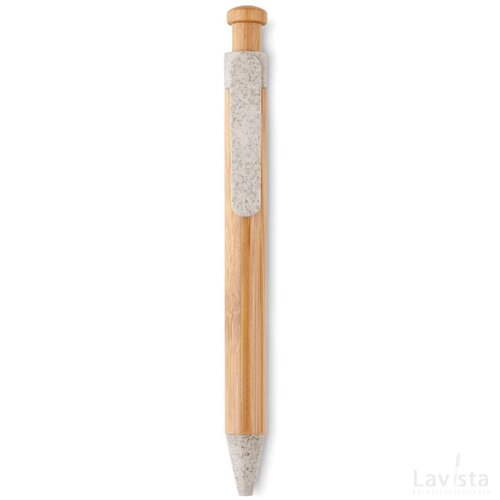 Balpen van bamboe/tarwe Toyama beige