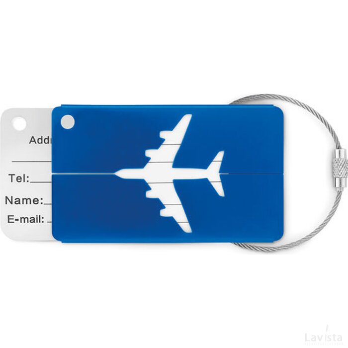 Kofferlabel Fly tag royal blauw