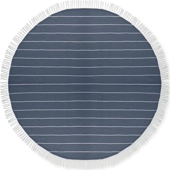 Katoenen hamamdoek rond Round malibu blauw