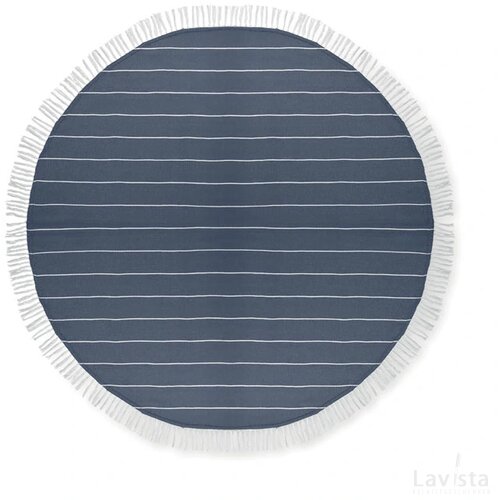 Katoenen hamamdoek rond Round malibu blauw