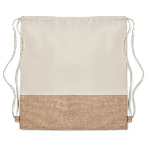 Rugzak met jute India beige