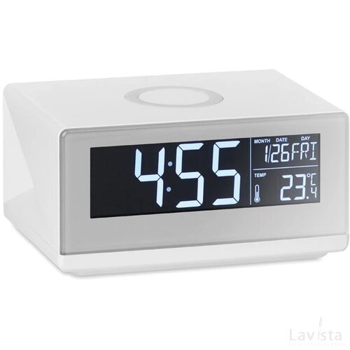 Draadloze led klok Sky wireless wit