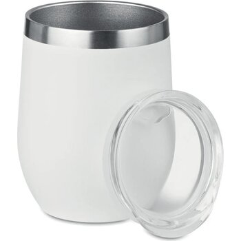 Dubbelwandige beker 300ml Chin chin wit