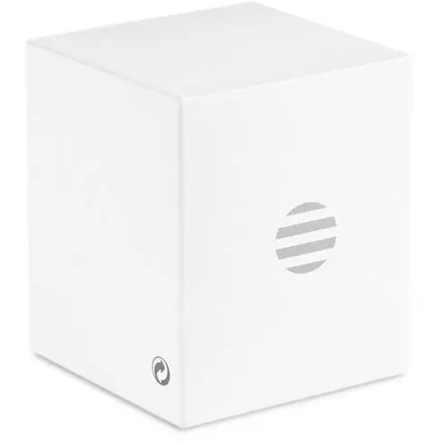 Ronde speaker met bamboe Wit