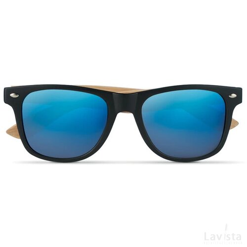 Zonnebril met bamboe frame California touch blauw