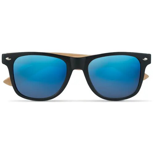Zonnebril met bamboe frame Blauw