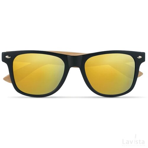 Zonnebril met bamboe frame California touch geel